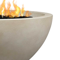 Concrete Propane Fire Pit Built for Outdoor Living, 42 Inch Round, 60,000 BTU Output, CSA Certified