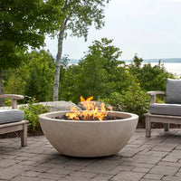 Concrete Propane Fire Pit Built for Outdoor Living, 42 Inch Round, 60,000 BTU Output, CSA Certified