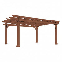 Outdoor Pergola Built for Backyard Elegance, Solid Cedar Wood, Slatted Trellis Roof, 10x12 Foot Coverage