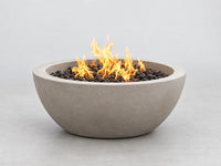 Concrete Propane Fire Pit Built for Outdoor Living, 42 Inch Round, 60,000 BTU Output, CSA Certified — Studio Shot